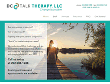 Tablet Screenshot of dctalktherapy.com